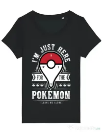 Tricou STANLEY STELLA dama Here for the Pokemon Negru