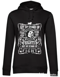 Hoodie dama cu gluga Stand up for your rights Negru