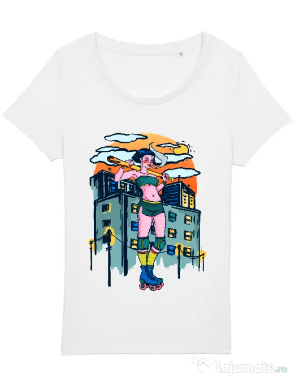 Tricou STANLEY STELLA dama Bad girl Alb