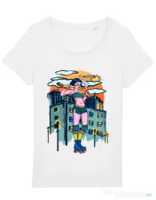 Tricou STANLEY STELLA dama Bad girl Alb