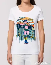 Tricou STANLEY STELLA dama Bad girl Alb