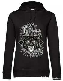 Hoodie dama cu gluga Company of wolves Negru