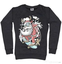 Bluza ADLER dama Skater Santa Negru melanj