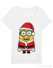 Tricou STANLEY STELLA dama Santa minions Alb