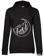 Hoodie dama cu gluga Moon life Negru