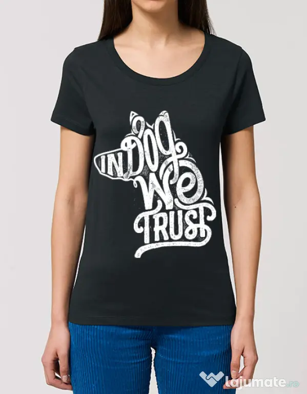 Tricou STANLEY STELLA dama In dog we trust Negru