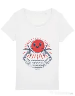 Tricou STANLEY STELLA dama Hello sunset Alb