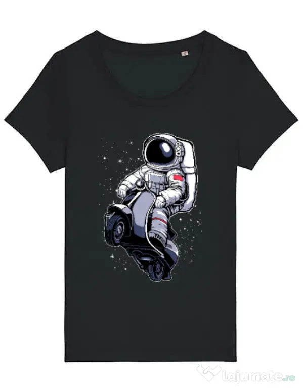 Tricou STANLEY STELLA dama Astronaut scooter Negru