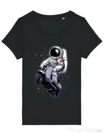 Tricou STANLEY STELLA dama Astronaut scooter Negru