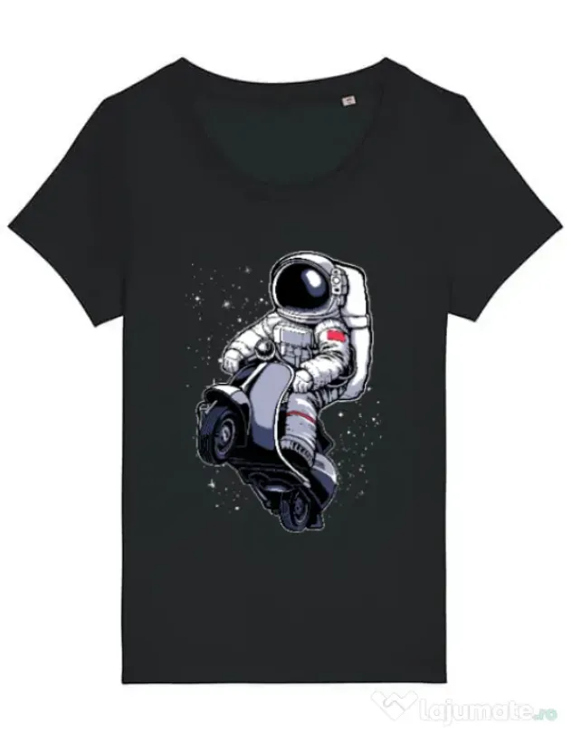 Tricou STANLEY STELLA dama Astronaut scooter Negru