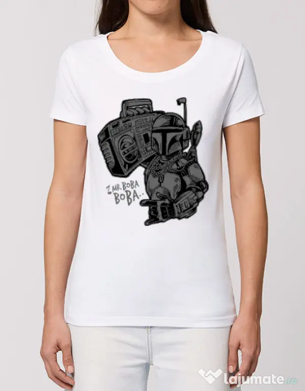 Tricou STANLEY STELLA dama Mr Boba Boba Alb