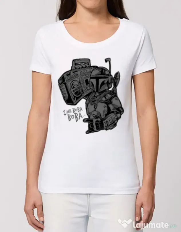 Tricou STANLEY STELLA dama Mr Boba Boba Alb