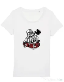 Tricou STANLEY STELLA dama Trooper trick Alb