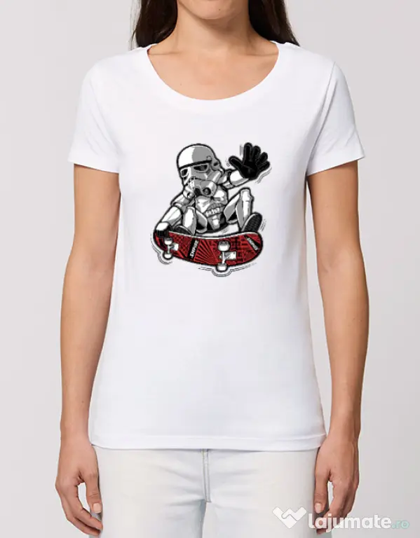 Tricou STANLEY STELLA dama Trooper trick Alb