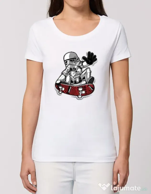 Tricou STANLEY STELLA dama Trooper trick Alb