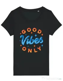Tricou STANLEY STELLA dama Good vibes only Negru