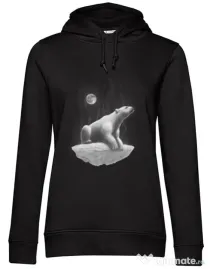 Hoodie dama cu gluga Faded Negru
