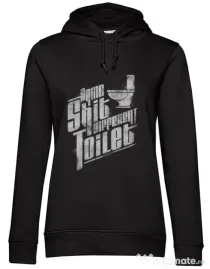 Hoodie dama cu gluga Same shit Negru