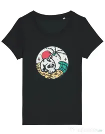 Tricou STANLEY STELLA dama Skull and beach Negru