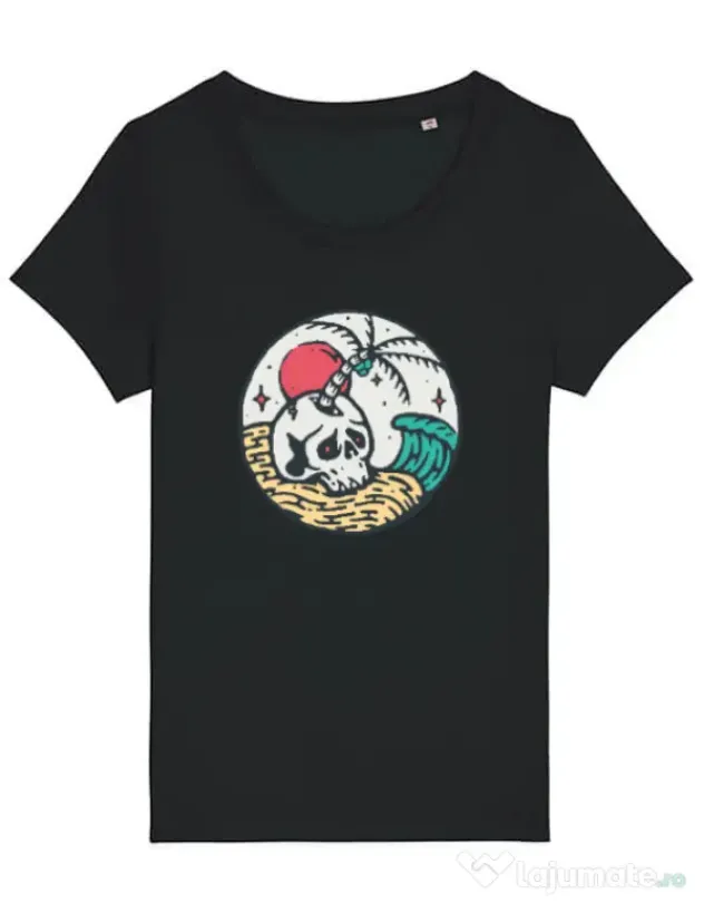 Tricou STANLEY STELLA dama Skull and beach Negru