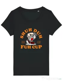 Tricou STANLEY STELLA dama Shut the fuh cup Negru