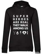 Hoodie dama cu gluga Medical heroes Negru