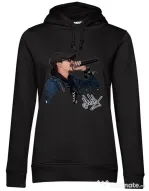 Hoodie dama cu gluga Adi Morosanu FAMILIA Negru
