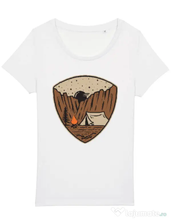 Tricou STANLEY STELLA dama Camp cliffs Alb
