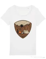Tricou STANLEY STELLA dama Camp cliffs Alb