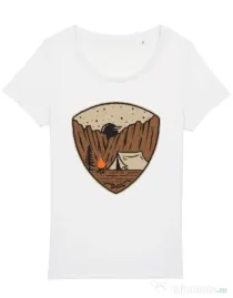 Tricou STANLEY STELLA dama Camp cliffs Alb