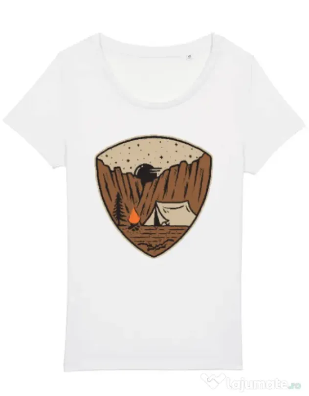 Tricou STANLEY STELLA dama Camp cliffs Alb