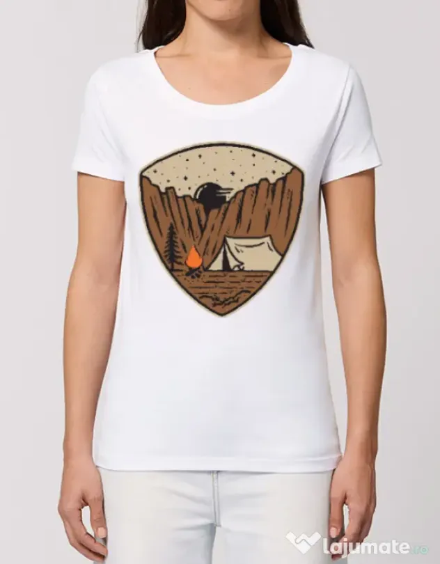 Tricou STANLEY STELLA dama Camp cliffs Alb