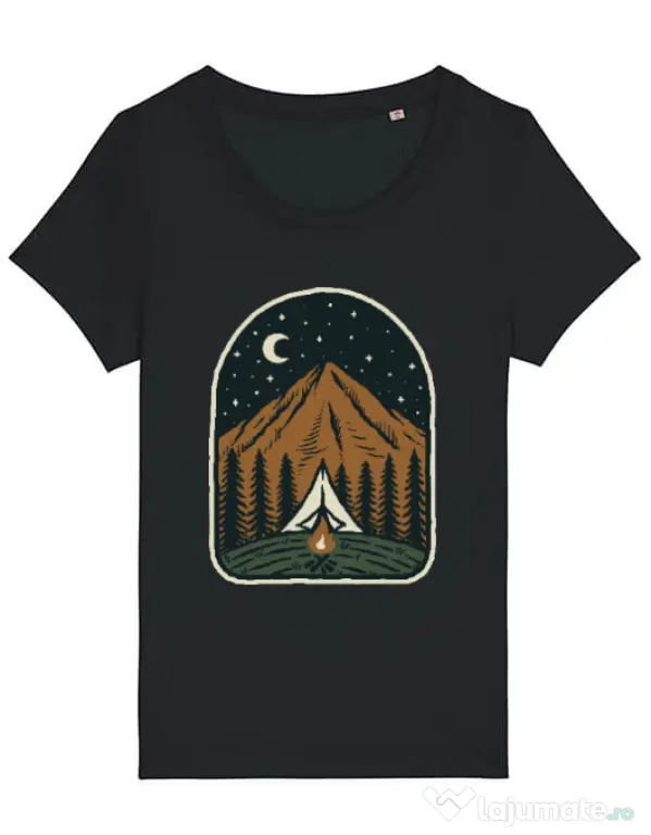 Tricou STANLEY STELLA dama Camp mountain night Negru