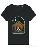 Tricou STANLEY STELLA dama Camp mountain night Negru