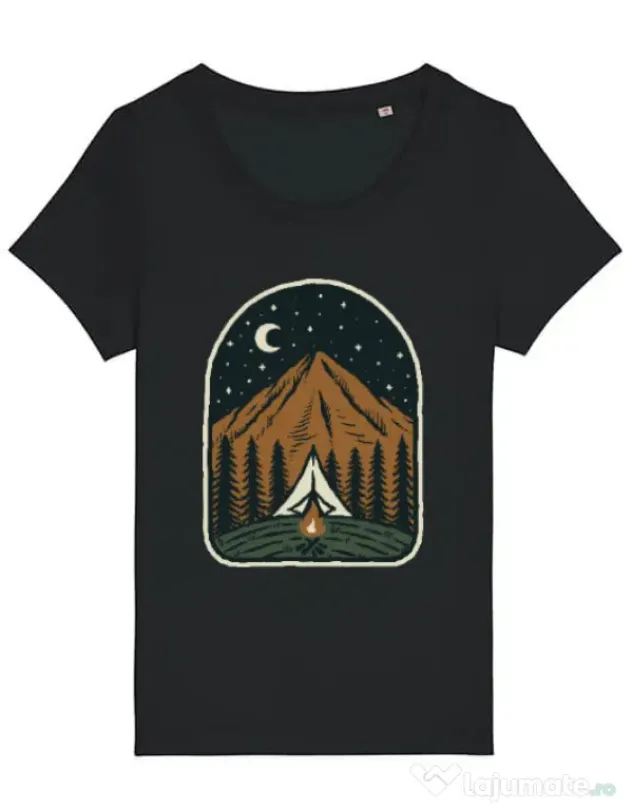 Tricou STANLEY STELLA dama Camp mountain night Negru