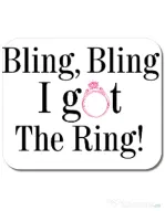Mousepad personalizat Bling bling Alb