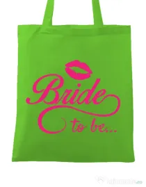 Sacosa personalizata Mireasa Bride to be Verde