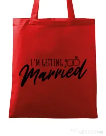 Sacosa personalizata Mireasa Im getting married Rosu