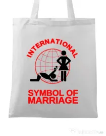 Sacosa personalizata Mireasa Symbol of marriage Alb