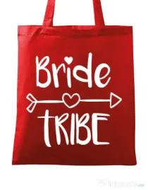 Sacosa personalizata Petrecerea burlacitelor Bride tribe Rosu
