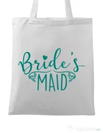 Sacosa personalizata Petrecerea burlacitelor Brides maid Alb