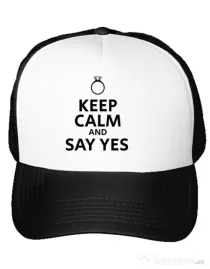 Sapca personalizata Mireasa Say yes Alb
