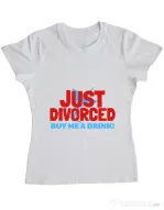Tricou Burlacite ADLER Just divorced Alb