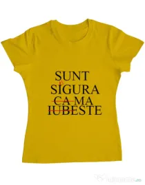 Tricou Burlacite ADLER Sunt singura Galben