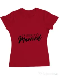 Tricou Mireasa ADLER Im getting married Rosu