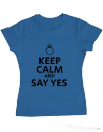Tricou Mireasa ADLER Say yes Albastru azuriu