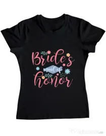 Tricou Petrecerea burlacitelor ADLER Brides maid of honor Negru