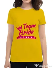 Tricou Petrecerea burlacitelor ADLER Team Bride Galben 
