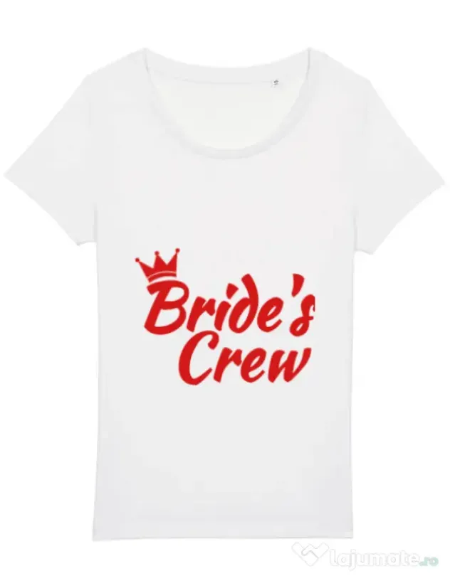 Tricou Petrecerea burlacitelor STANLEY STELLA Bride's crew Alb