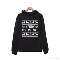 Hanorac personalizat negru unisex Merry Christmas